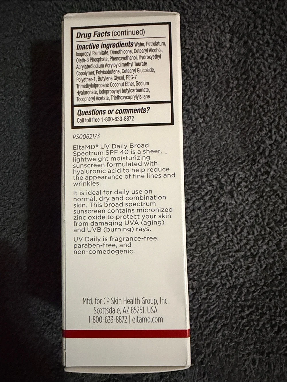 EltaMD UV Daily Face Sunscreen - White and Red Accents